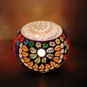 Portavelas árabe flor