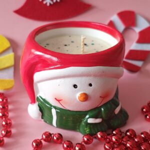 Vela Navideña Muñeco de Nieve